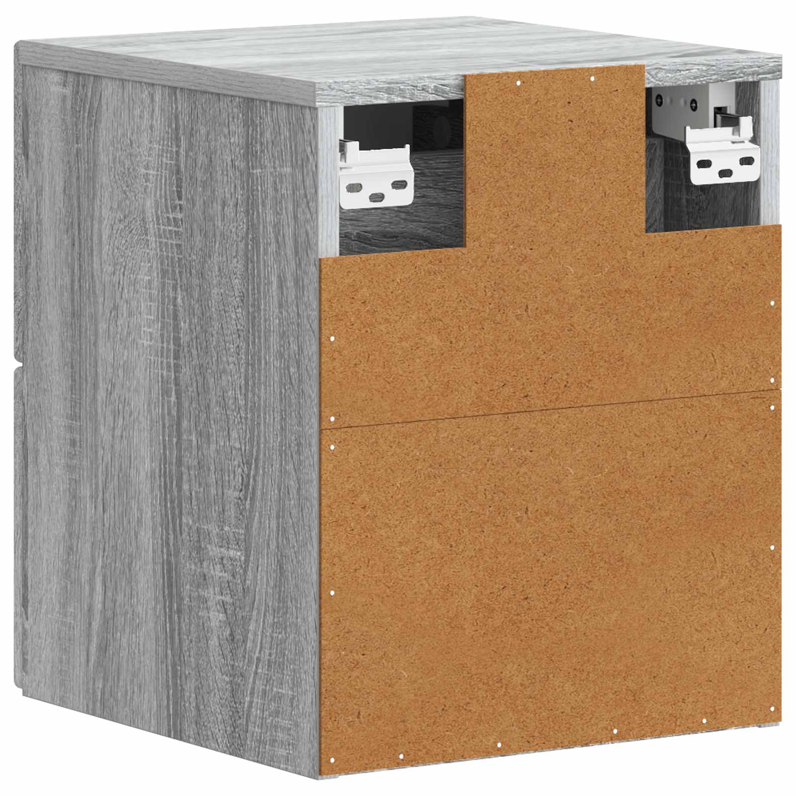 Væghængt Natbord 2 pcs Grå sonoma-eg 34,5 x 33 x 40 cm