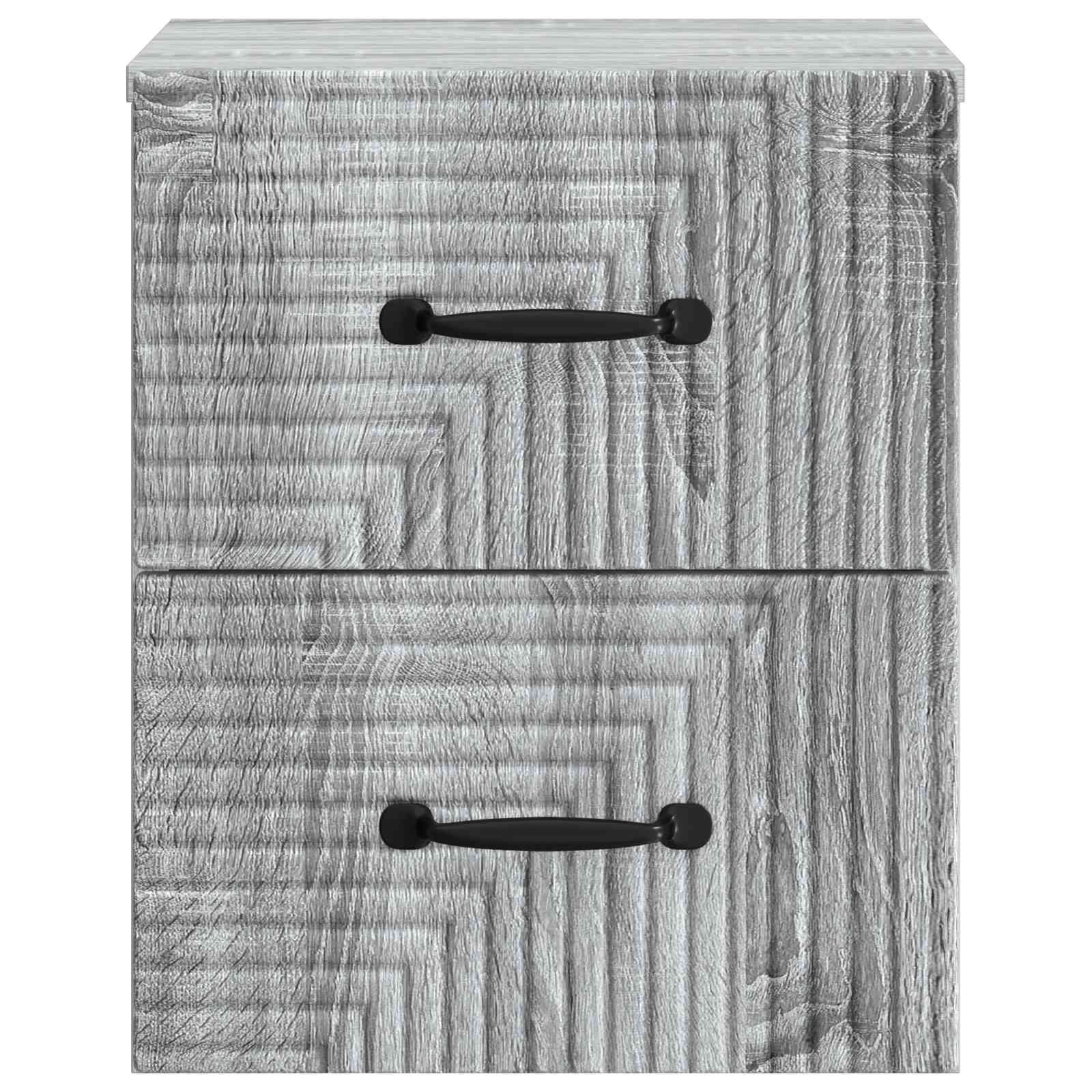 Væghængt Natbord 2 pcs Grå sonoma-eg 34,5 x 33 x 40 cm