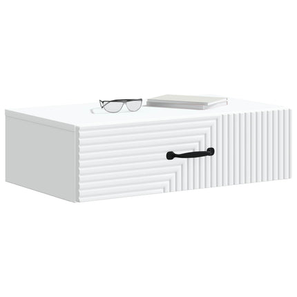 Væghængt Sideskab Hvid 59 x 34,5 x 17 cm Konstrueret træ