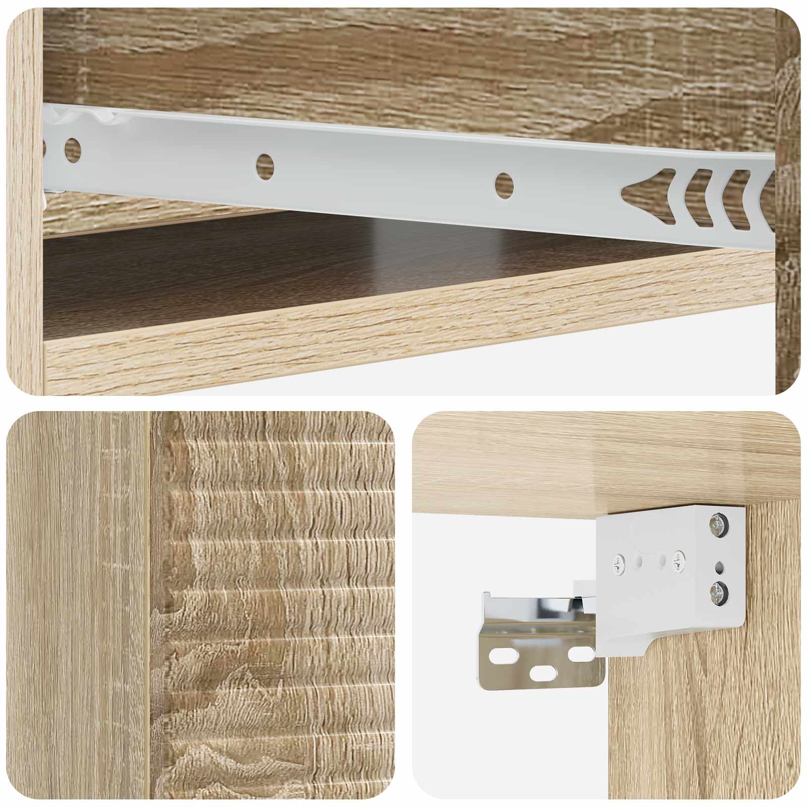 Væghængt Sideskab Sonoma-eg 59 x 34,5 x 17 cm Konstrueret træ