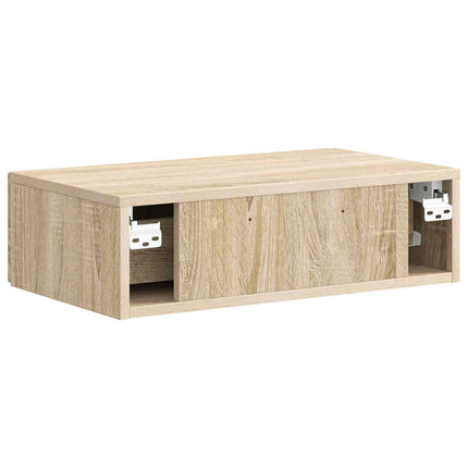 Væghængt Sideskab 59 x 34,5 x 17 cm Konstrueret træ Sonoma-eg