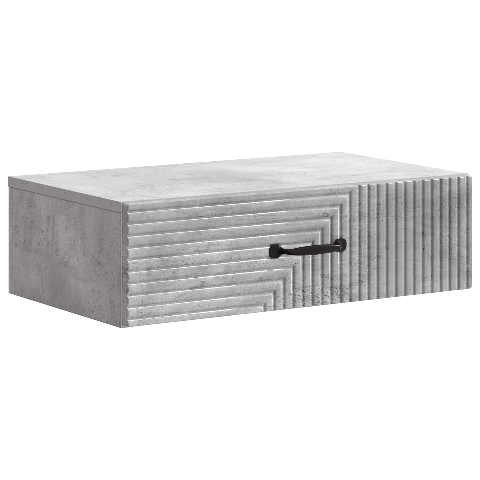 Væghængt Sideskab Betongrå 59 x 34,5 x 17 cm Konstrueret træ