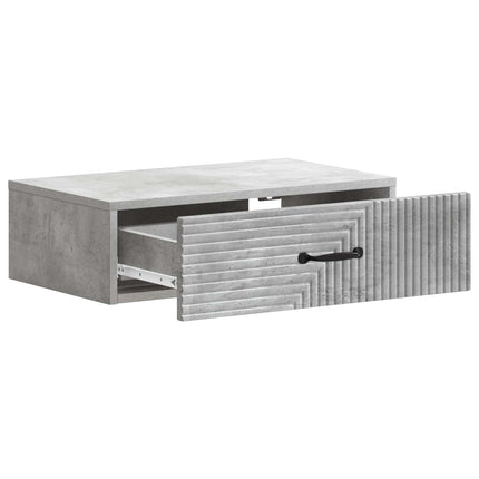 Væghængt Sideskab 59 x 34,5 x 17 cm Konstrueret træ Betongrå