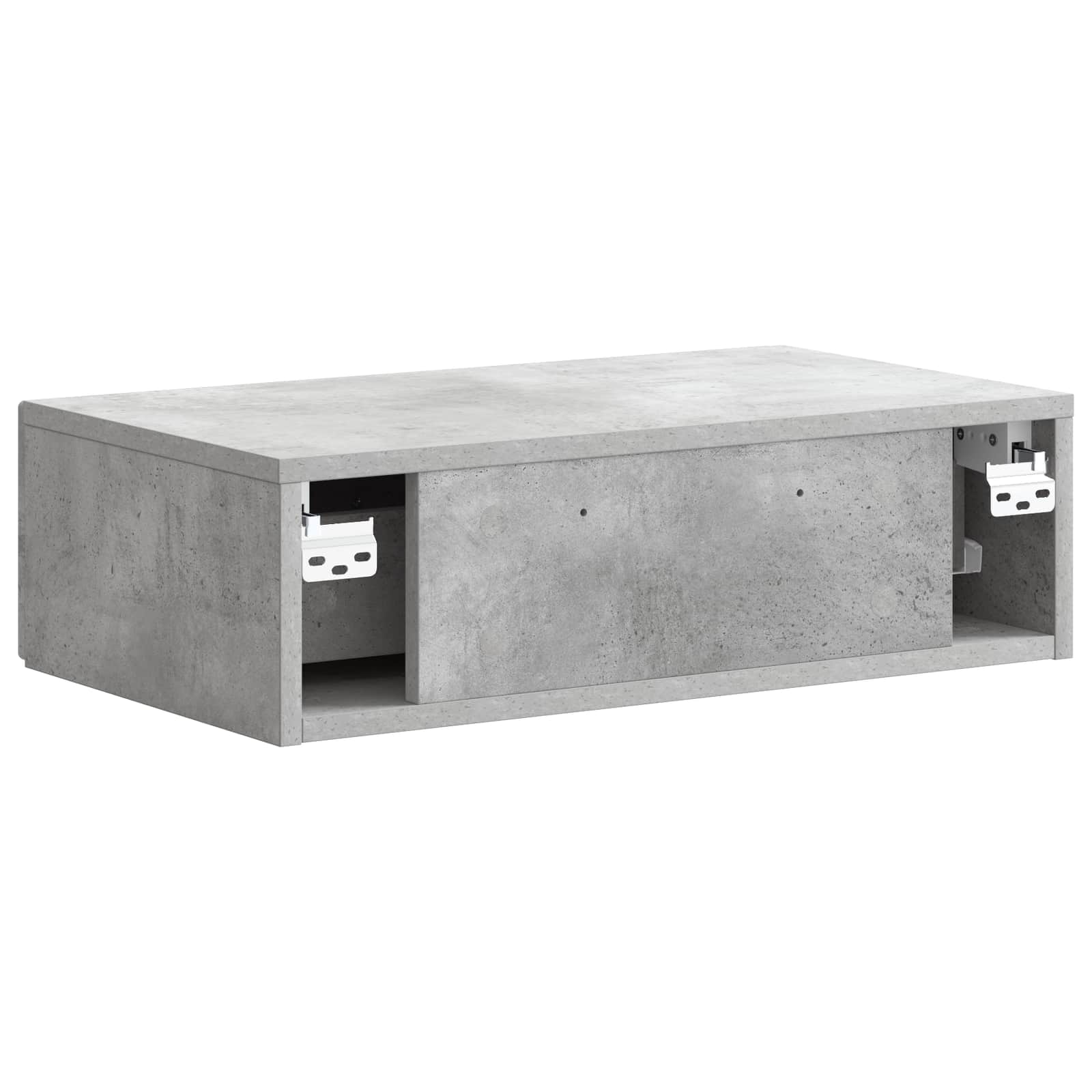 Væghængt Sideskab Betongrå 59 x 34,5 x 17 cm Konstrueret træ
