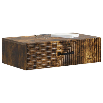 Væghængt Sideskab 59 x 34,5 x 17 cm Konstrueret træ Røget eg