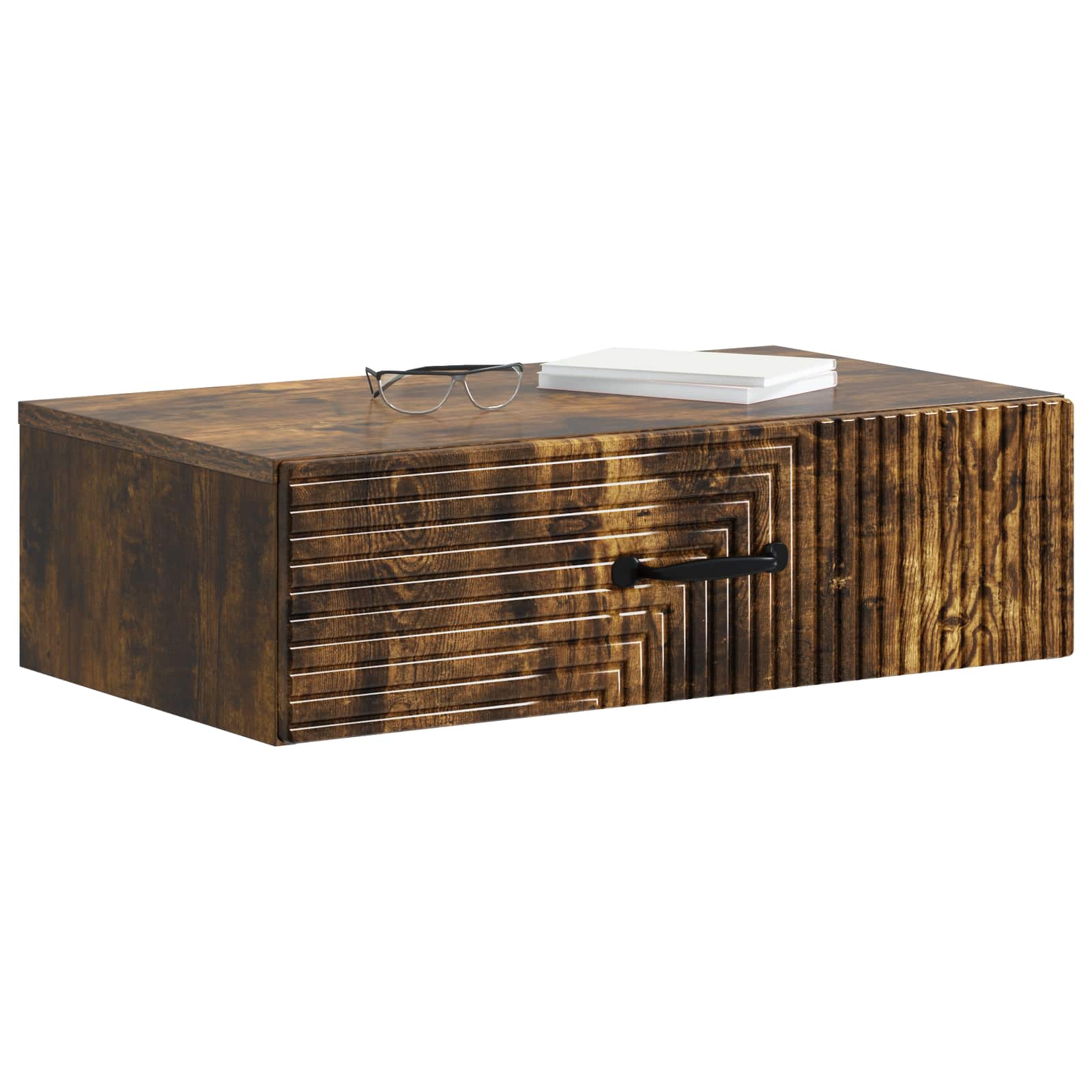 Væghængt Sideskab Røget eg 59 x 34,5 x 17 cm Konstrueret træ