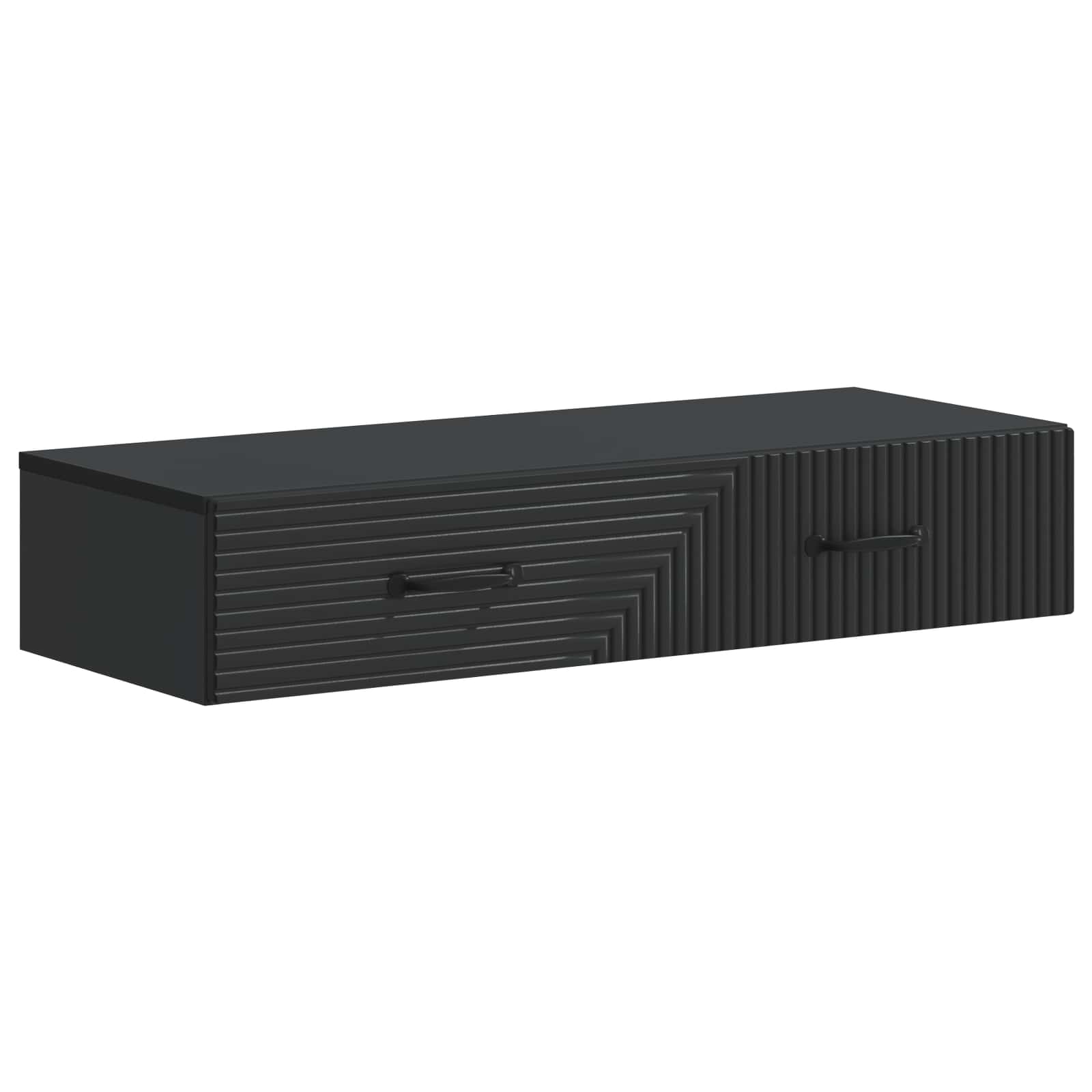 Væghængt Sideskab Sort 87,5 x 34,5 x 17 cm Konstrueret træ