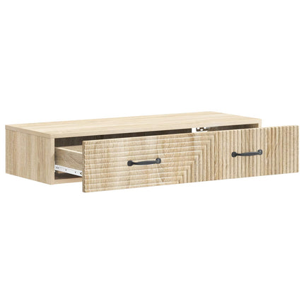 Væghængt Sideskab 87,5 x 34,5 x 17 cm Konstrueret træ Sonoma-eg