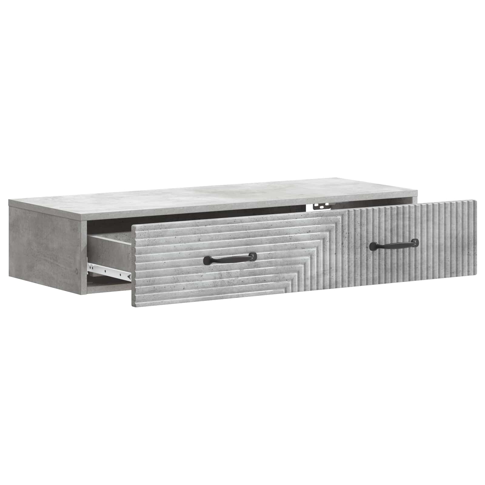 Væghængt Sideskab Betongrå 87,5 x 34,5 x 17 cm Konstrueret træ