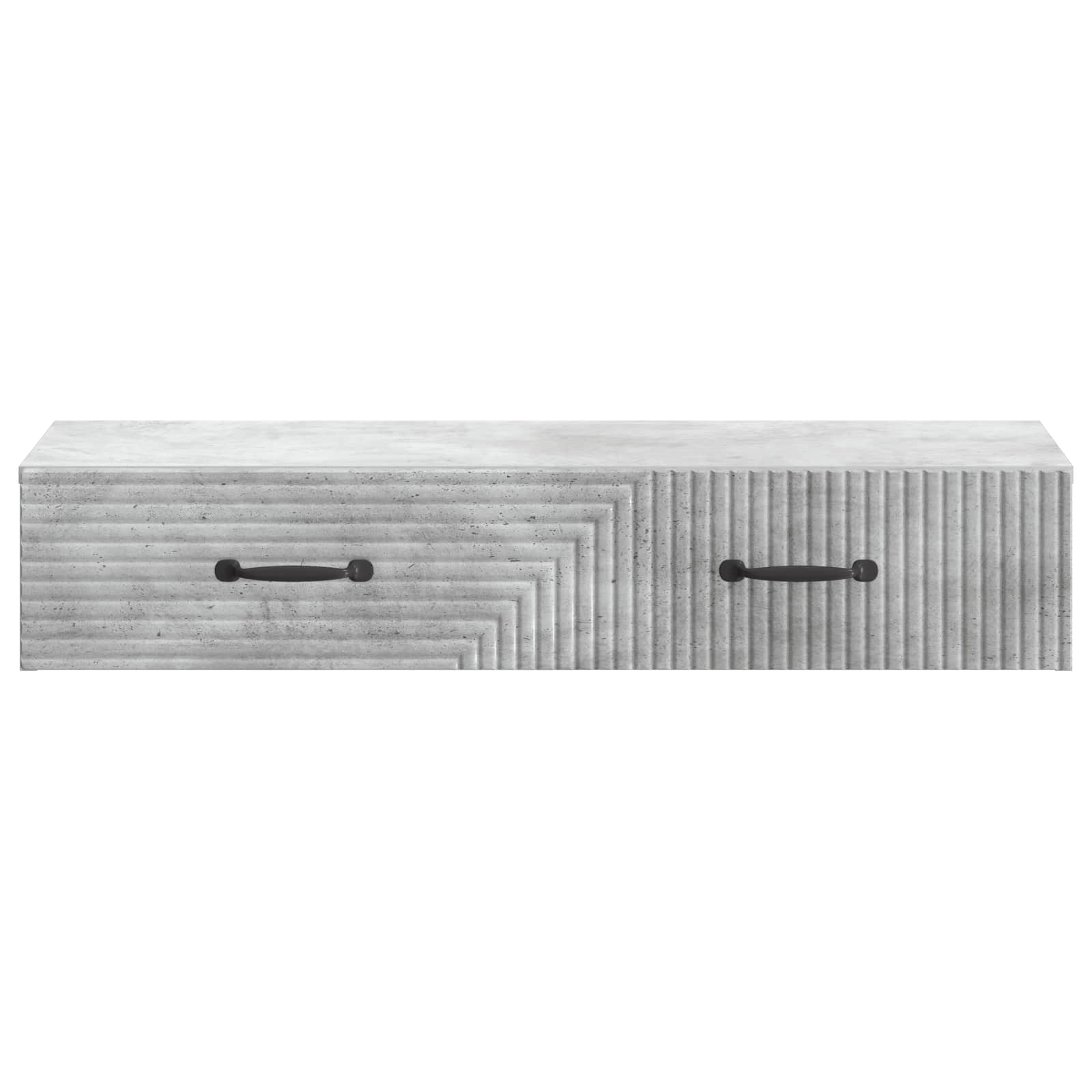Væghængt Sideskab Betongrå 87,5 x 34,5 x 17 cm Konstrueret træ