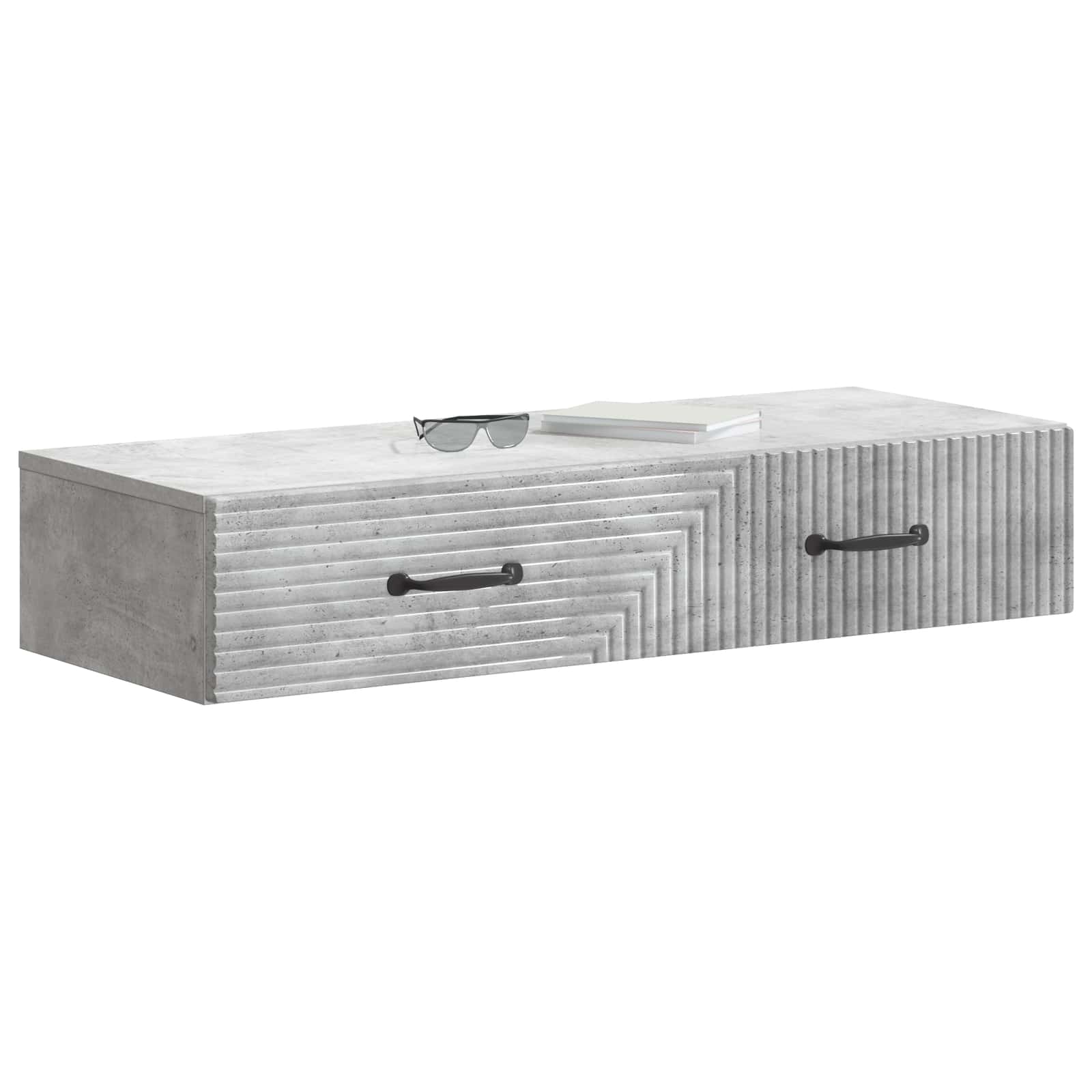 Væghængt Sideskab Betongrå 87,5 x 34,5 x 17 cm Konstrueret træ