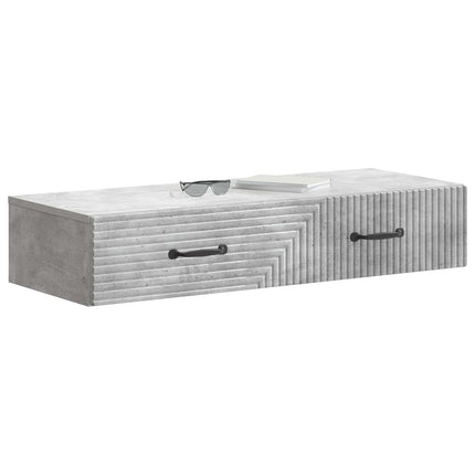 Væghængt Sideskab 87,5 x 34,5 x 17 cm Konstrueret træ Betongrå