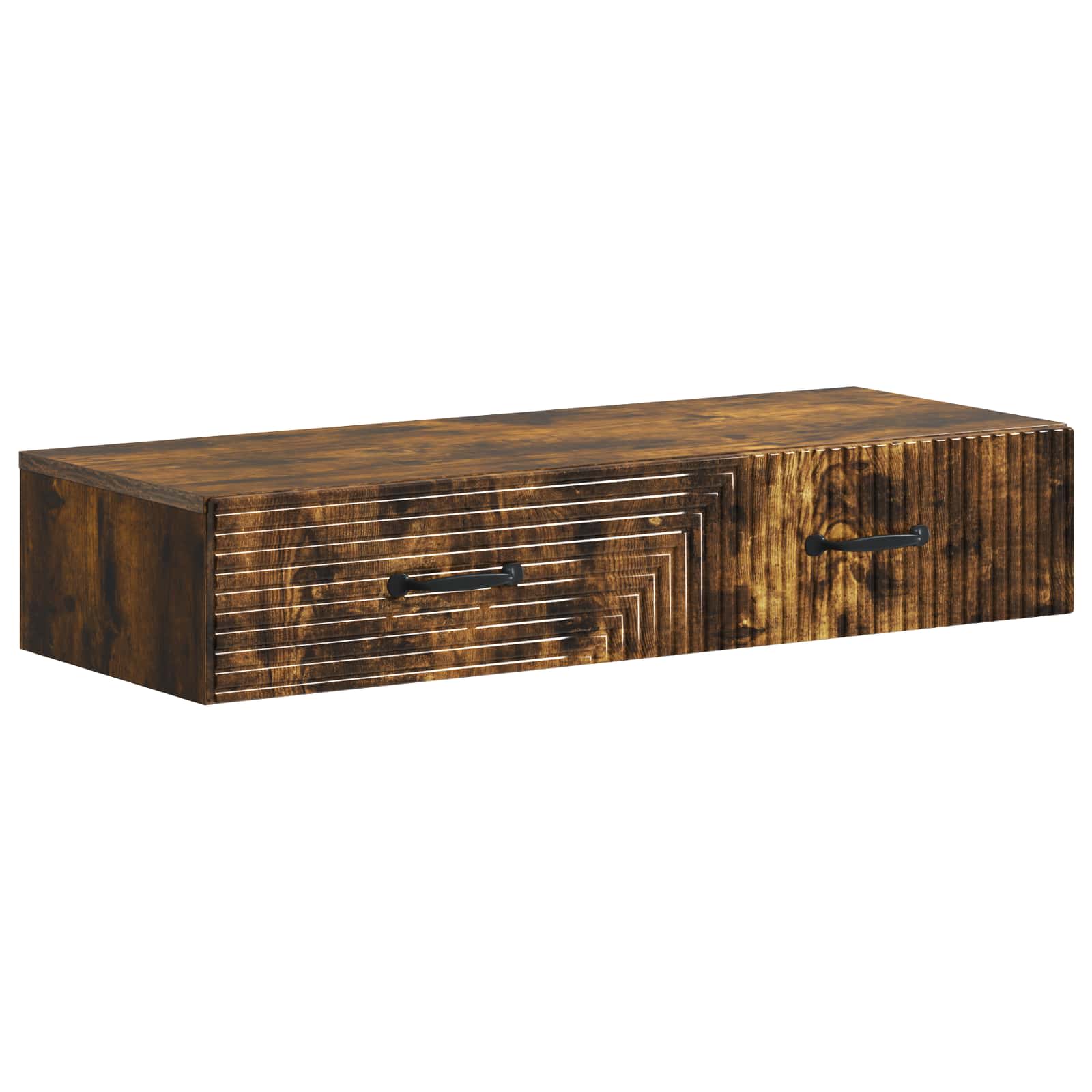 Væghængt Sideskab Røget eg 87,5 x 34,5 x 17 cm Konstrueret træ