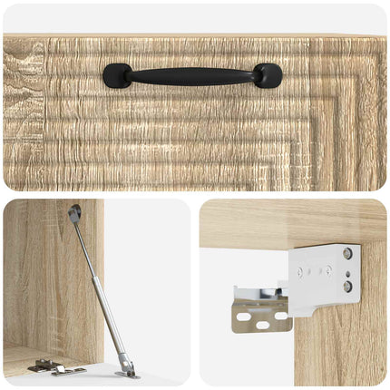 Væghængt TV-skab Sonoma-eg 59,5 x 41 x 30 cm Konstrueret træ