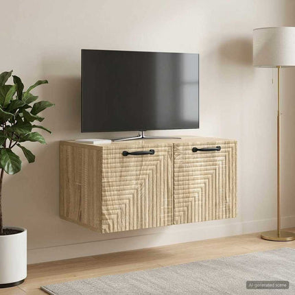 Væghængt TV-skab Sonoma-eg 59,5 x 41 x 30 cm Konstrueret træ