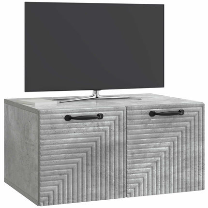 Væghængt TV-skab Betongrå 59,5 x 41 x 30 cm Konstrueret træ