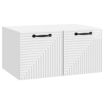 Væghængt TV-skab Vægmonteret Hvid højglans 59,5 x 41 x 30 cm