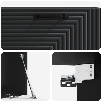 Væghængt TV-skab Sort 78,5 x 41 x 30 cm Konstrueret træ