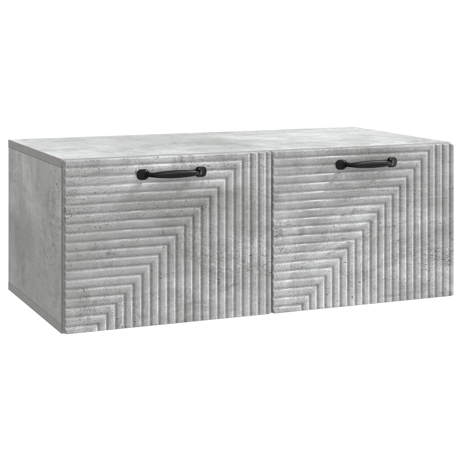 Væghængt TV-skab Betongrå 78,5 x 41 x 30 cm Konstrueret træ