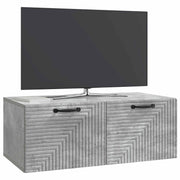 Væghængt TV-skab Betongrå 78,5 x 41 x 30 cm Konstrueret træ