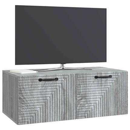 Væghængt TV-skab Vægmonteret Grå sonoma-eg 78,5 x 41 x 30 cm