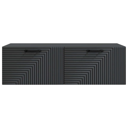 Væghængt TV-skab Sort 98 x 41 x 30 cm Konstrueret træ