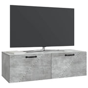 Væghængt TV-skab Betongrå 98 x 41 x 30 cm Konstrueret træ