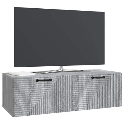 Væghængt TV-skab 98 x 41 x 30 cm Grå sonoma-eg Konstrueret træ