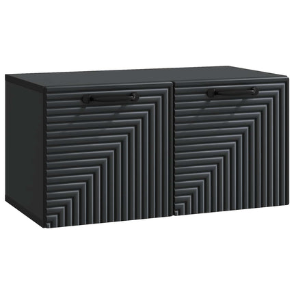 Væghængt TV-skab Sort 59,5 x 31 x 30 cm Konstrueret træ