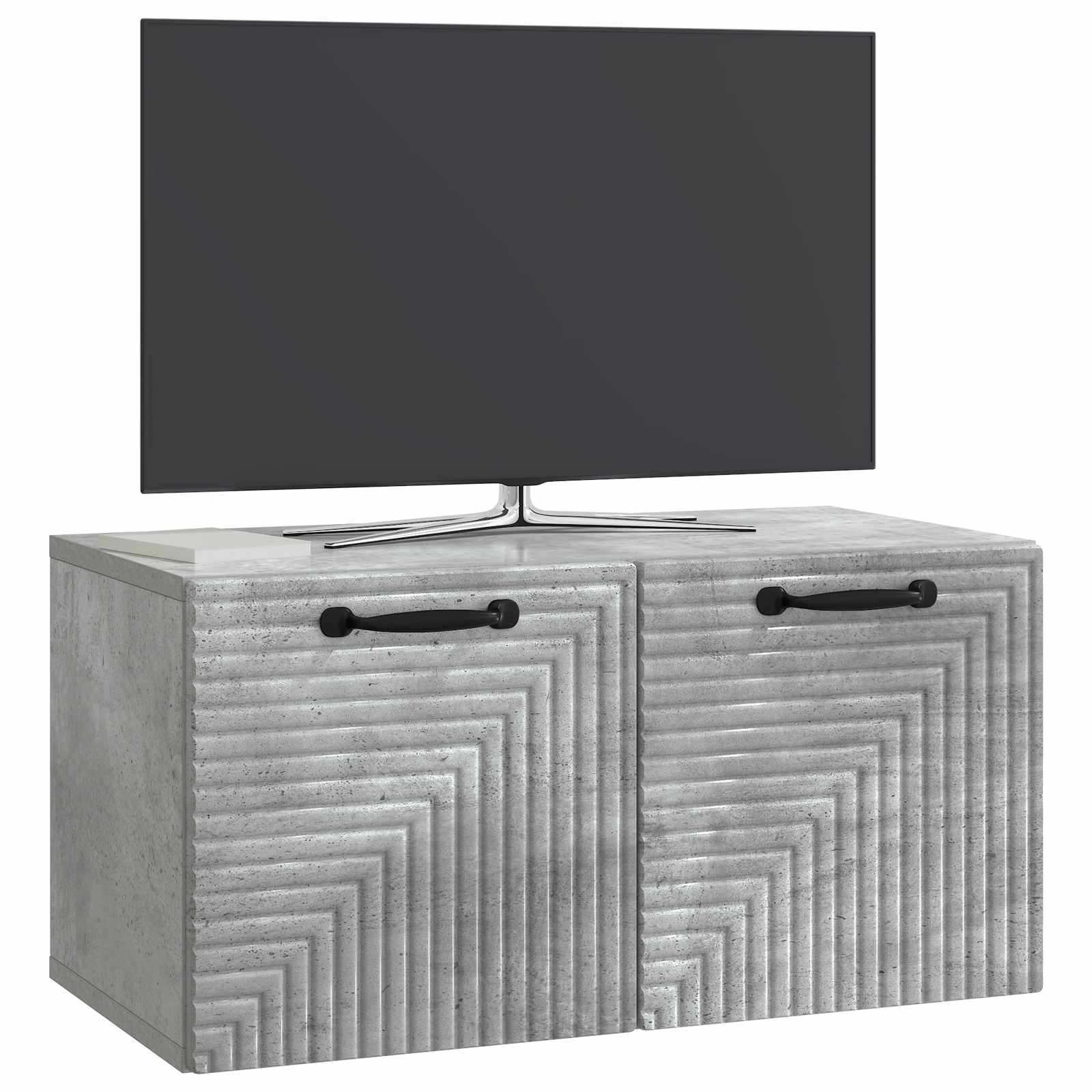 Væghængt TV-skab Betongrå 59,5 x 31 x 30 cm Konstrueret træ