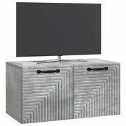 Væghængt TV-skab Betongrå 59,5 x 31 x 30 cm Konstrueret træ