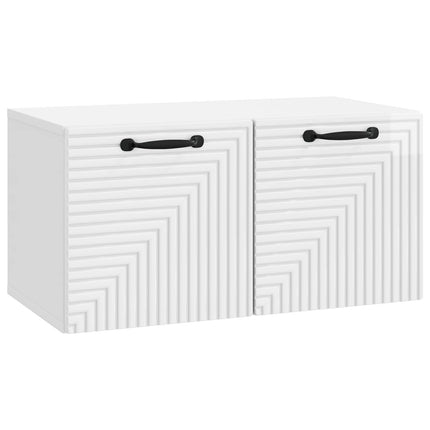 Væghængt TV-skab Vægmonteret Hvid højglans 59,5 x 31 x 30 cm