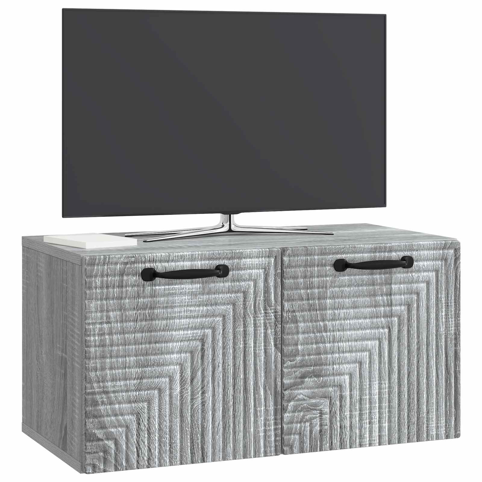 Væghængt TV-skab Vægmonteret Grå sonoma-eg 59,5 x 31 x 30 cm