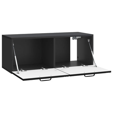 Væghængt TV-skab Sort 78,5 x 31 x 30 cm Konstrueret træ