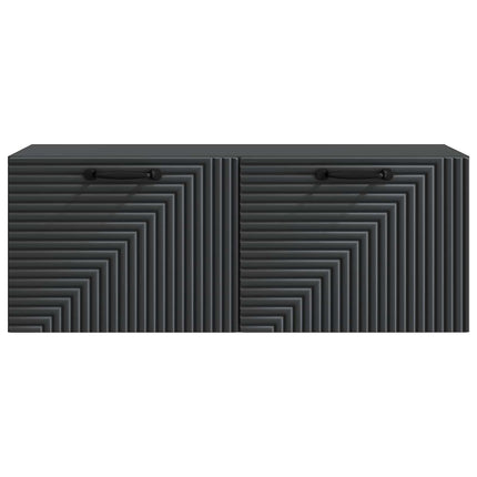 Væghængt TV-skab Sort 78,5 x 31 x 30 cm Konstrueret træ