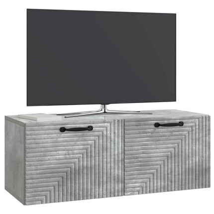Væghængt TV-skab Betongrå 78,5 x 31 x 30 cm Konstrueret træ