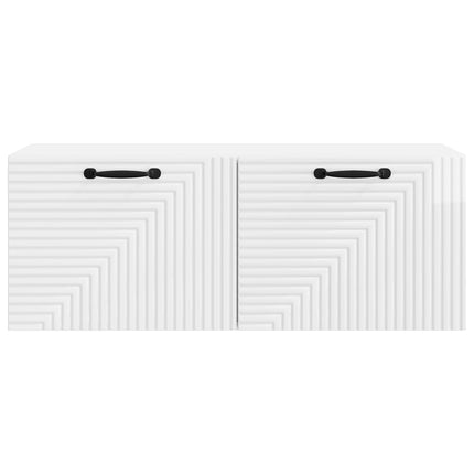 Væghængt TV-skab Vægmonteret Hvid højglans 78,5 x 31 x 30 cm