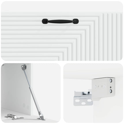 Væghængt TV-skab Hvid 98 x 31 x 30 cm Konstrueret træ