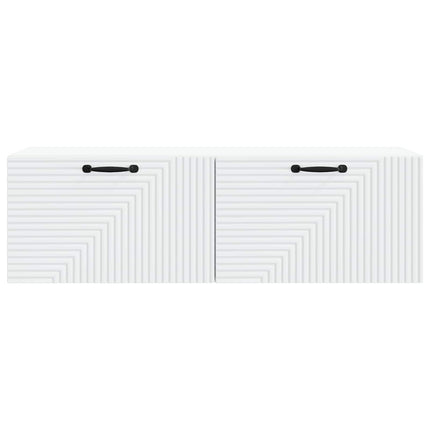 Væghængt TV-skab Hvid 98 x 31 x 30 cm Konstrueret træ