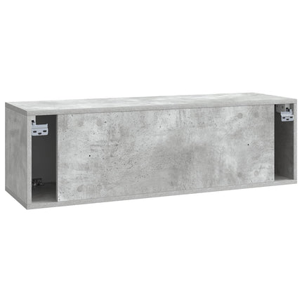 Væghængt TV-skab Betongrå 98 x 31 x 30 cm Konstrueret træ