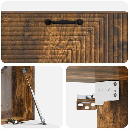 Væghængt TV-skab Røget eg 98 x 31 x 30 cm Konstrueret træ
