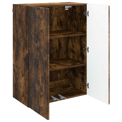 Vægmonteret skab Røget eg 66 x 34,5 x 90 cm Konstrueret træ