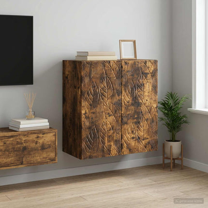 Vægmonteret skab Røget eg 59 x 31 x 60 cm Konstrueret træ
