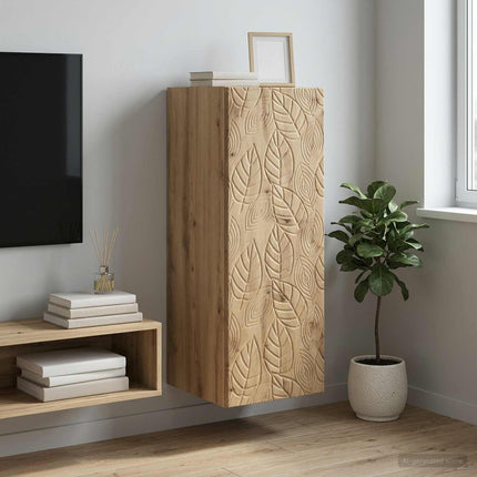 Vægmonteret skab 33 x 34,5 x 90 cm Konstrueret træ Artisan-eg