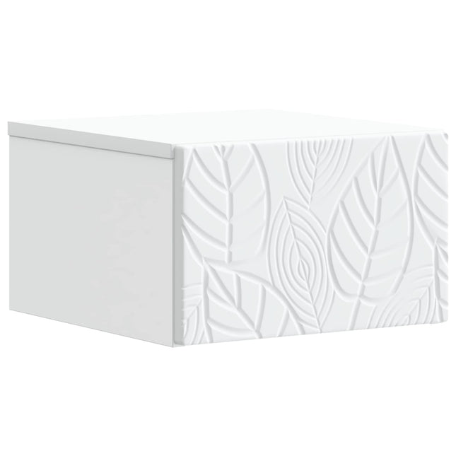 Væghængt Natbord 2 pcs Hvid 49 x 34,5 x 20 cm Konstrueret træ