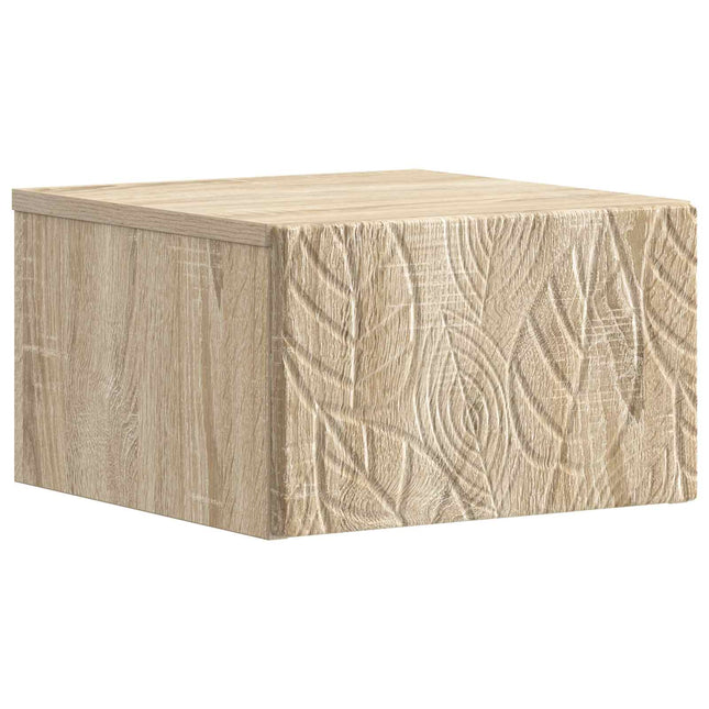 Væghængt Natbord 2 pcs Sonoma-eg 49 x 34,5 x 20 cm
