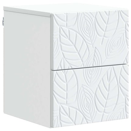 Væghængt Natbord 2 pcs Hvid 34,5 x 33 x 40 cm Konstrueret træ