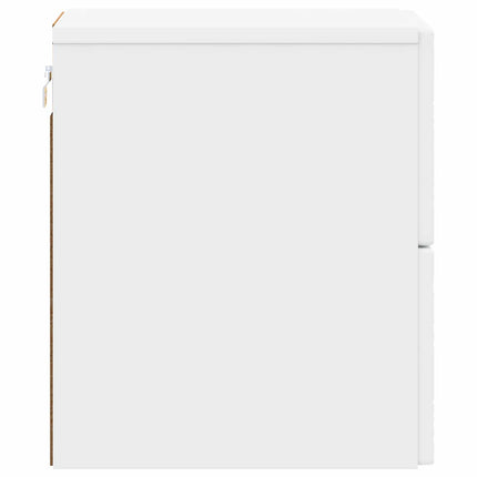 Væghængt Natbord 2 pcs Hvid 34,5 x 33 x 40 cm Konstrueret træ