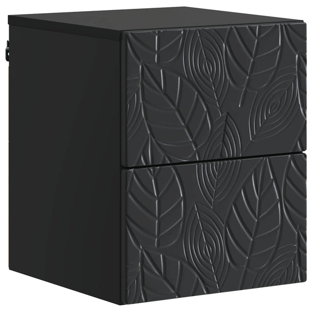 Væghængt Natbord 2 pcs Sort 34,5 x 33 x 40 cm Konstrueret træ