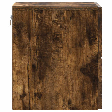 Væghængt Natbord Røget eg 34,5 x 33 x 40 cm Konstrueret træ